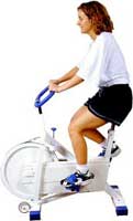hamstring stretching using exercise bike